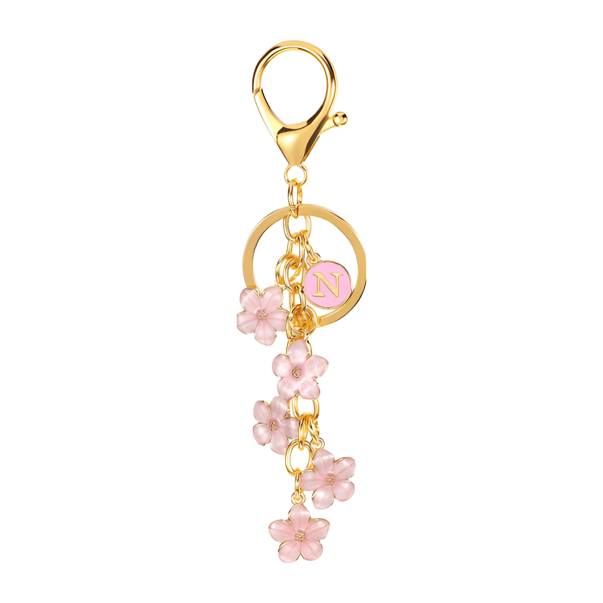 Daisy Flower Initial Letter - Bag Charm (Pink) - Image 14