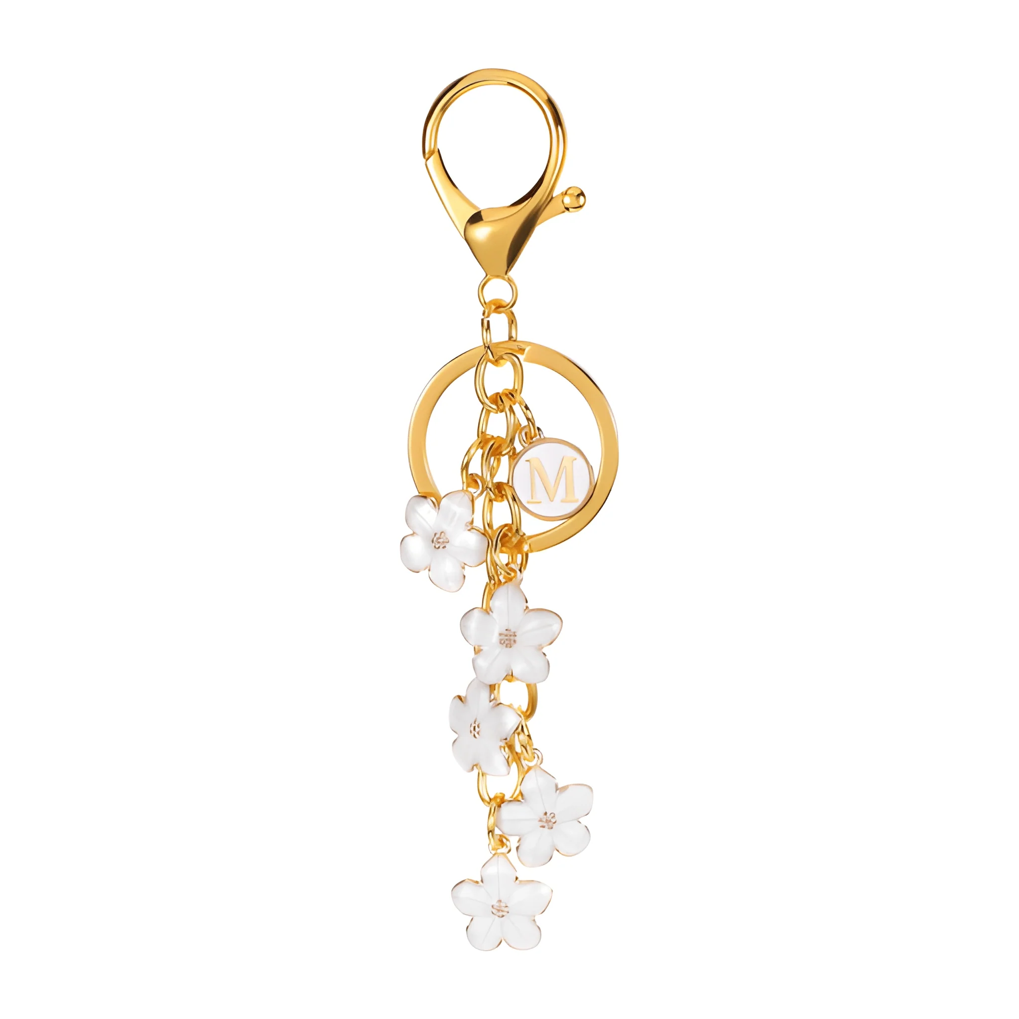 Daisy Flower Initial Letter - Bag Charm (White) - Image 13