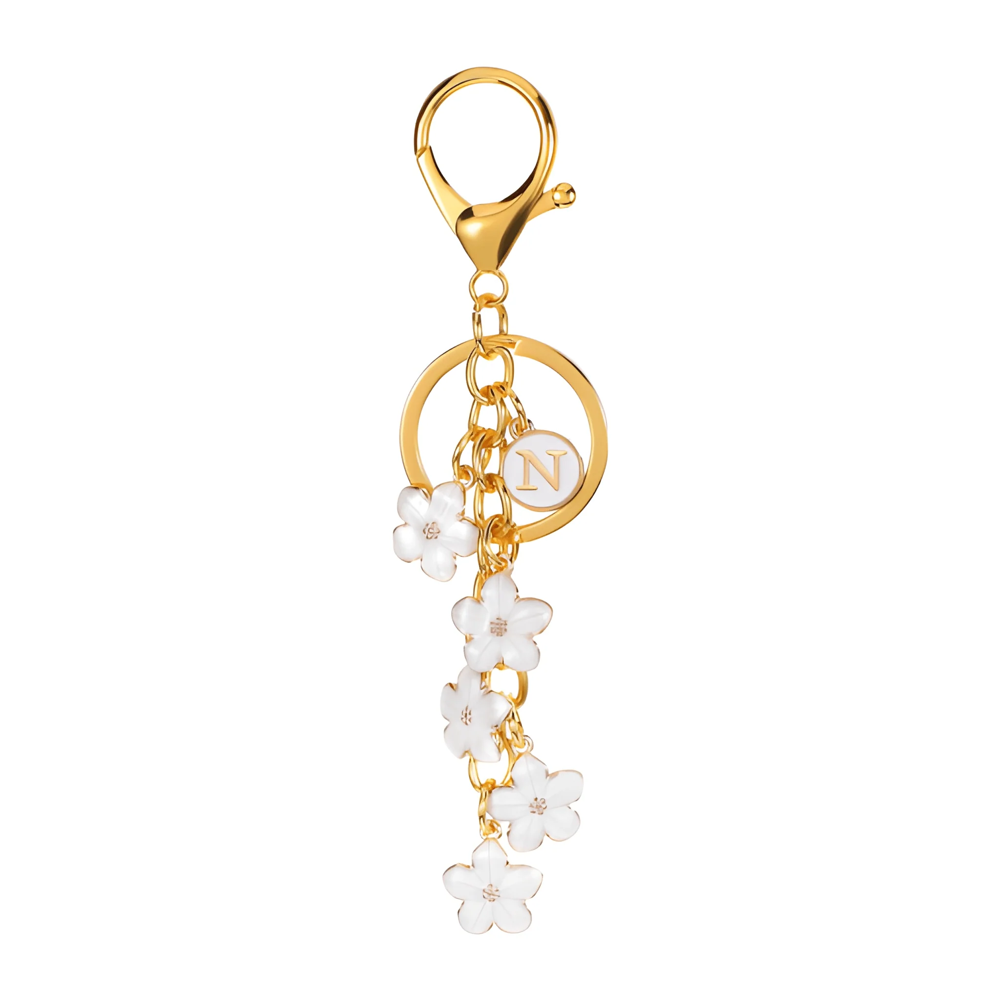 Daisy Flower Initial Letter - Bag Charm (White) - Image 14