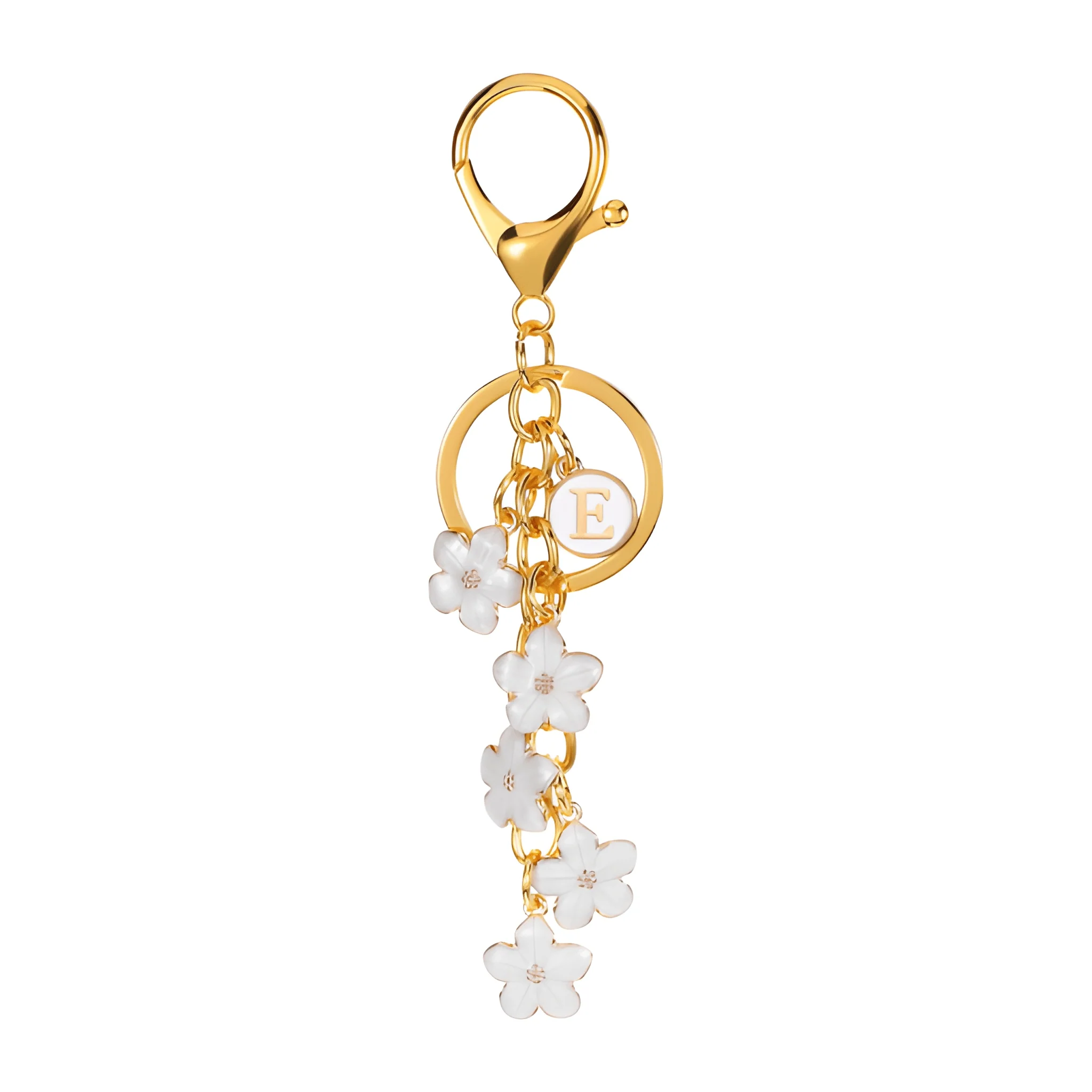 Daisy Flower Initial Letter - Bag Charm (White) - Image 5