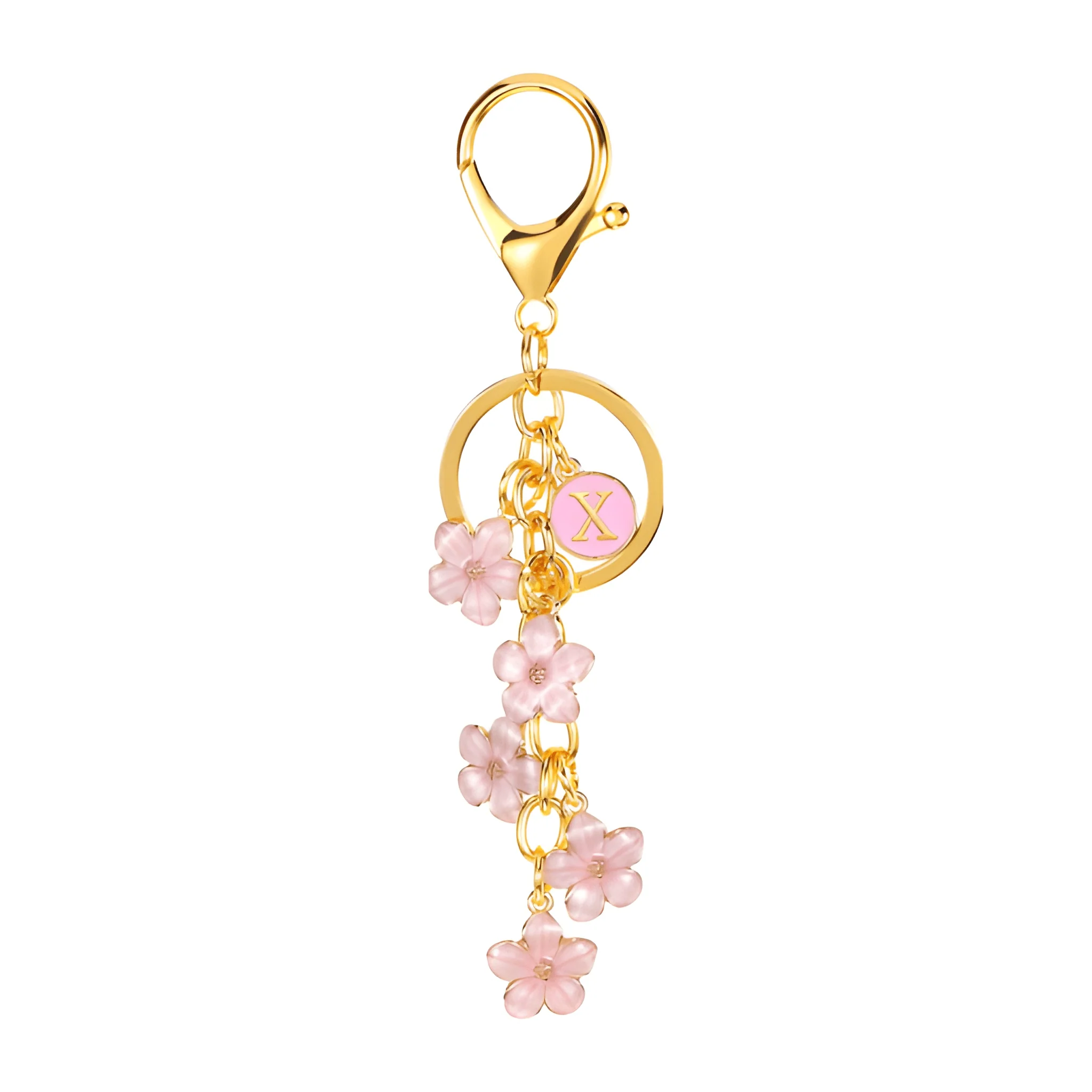 Daisy Flower Initial Letter - Bag Charm (Pink) - Image 24