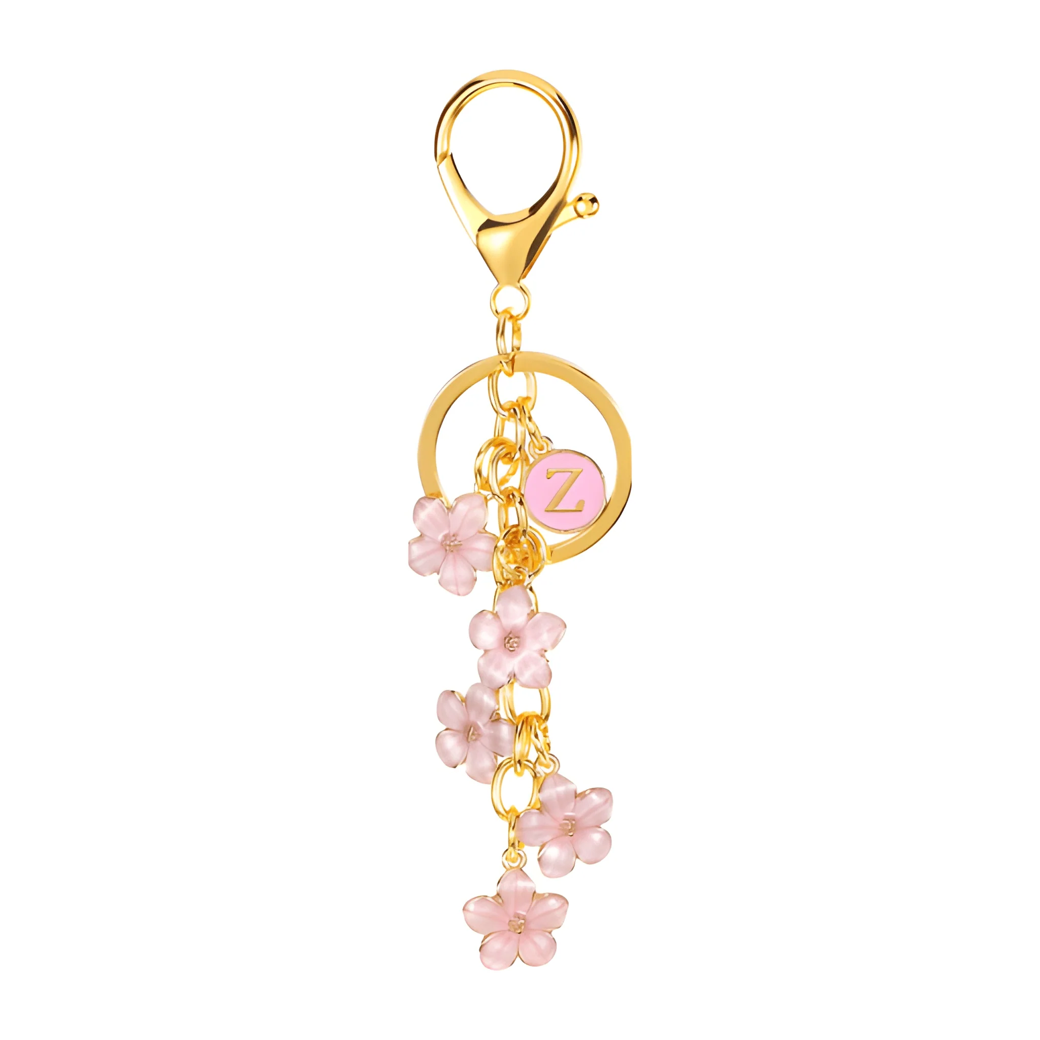 Daisy Flower Initial Letter - Bag Charm (Pink) - Image 26