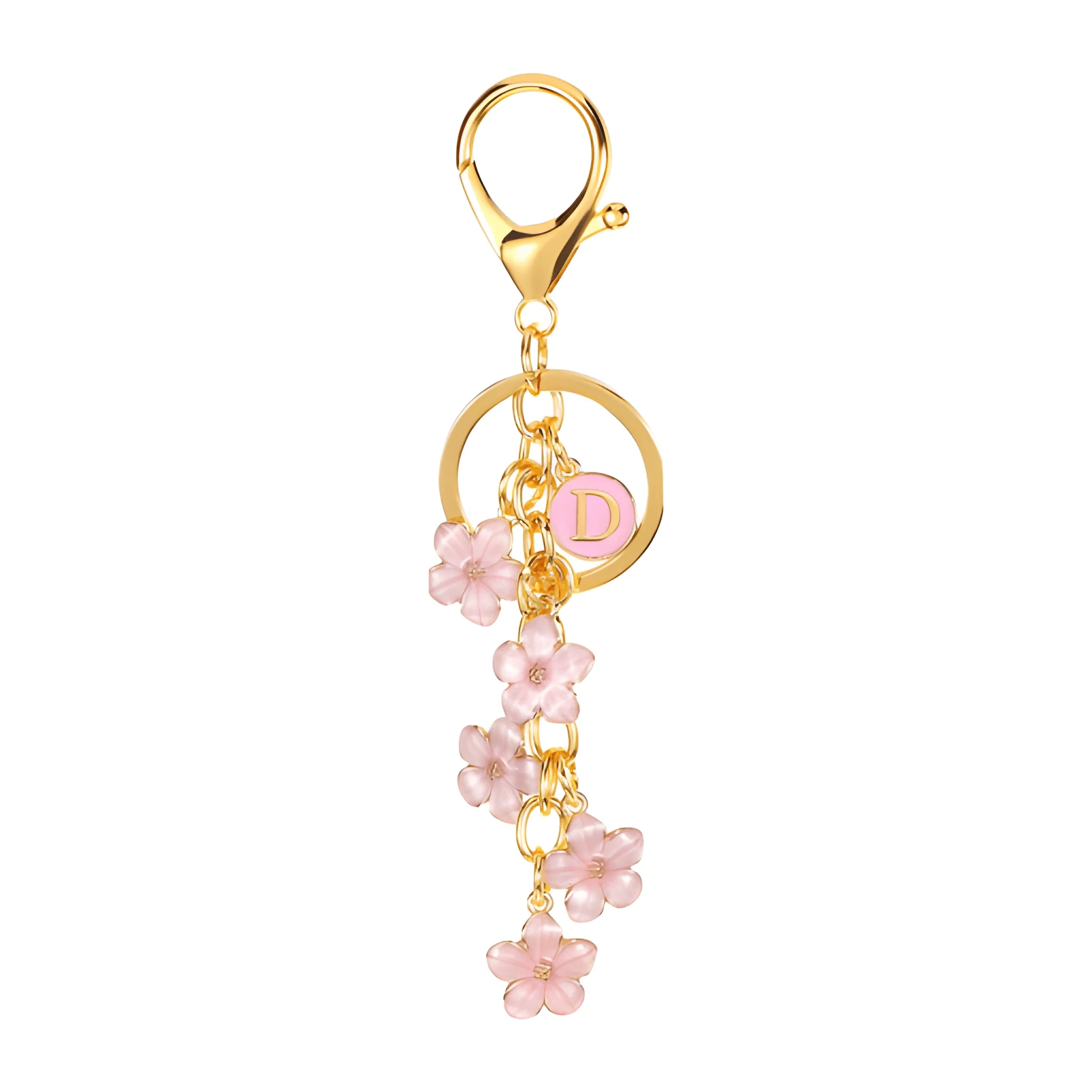 Daisy Flower Initial Letter - Bag Charm (Pink) - Image 4