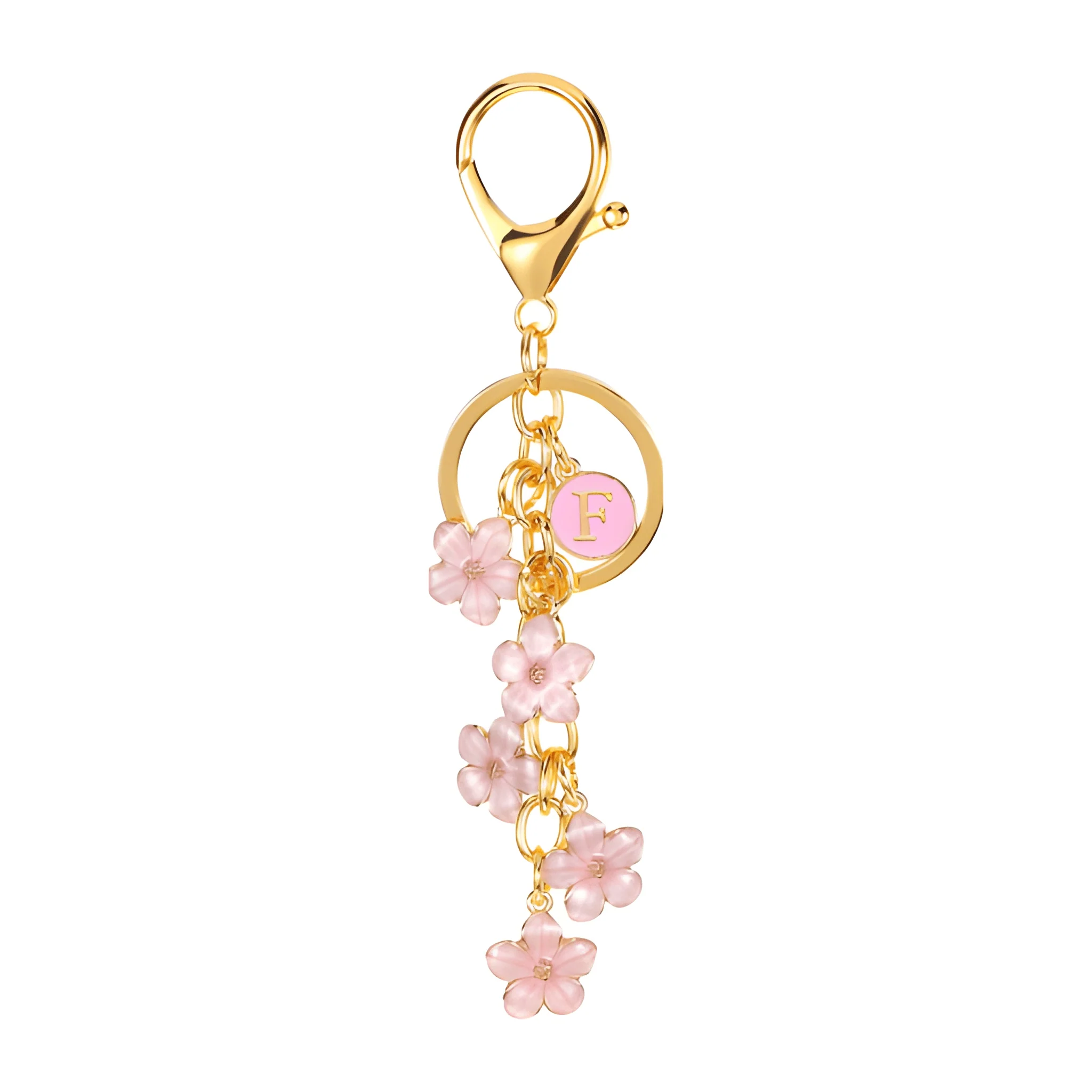 Daisy Flower Initial Letter - Bag Charm (Pink) - Image 6