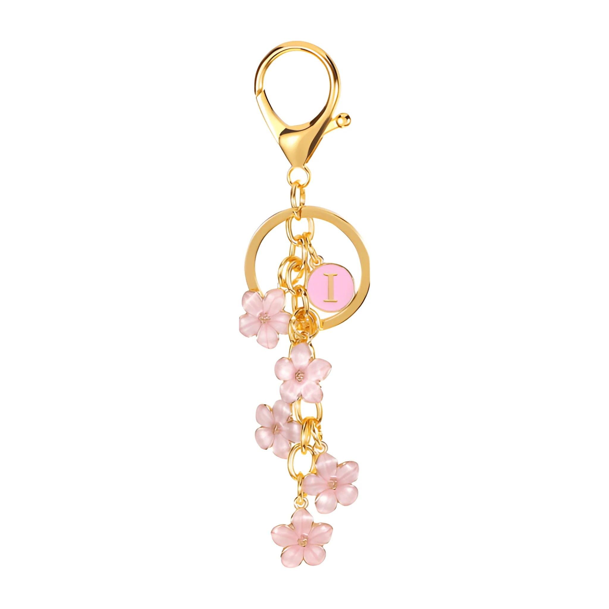 Daisy Flower Initial Letter - Bag Charm (Pink) - Image 9