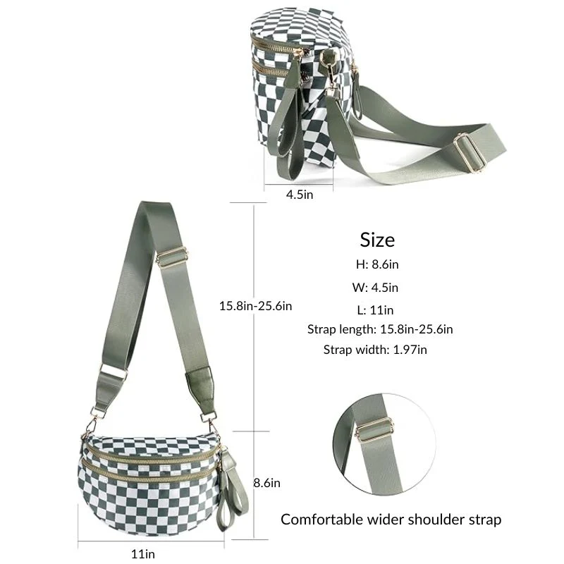 GoFree - The Roomiest Bum Bag (Checkered) - Image 8