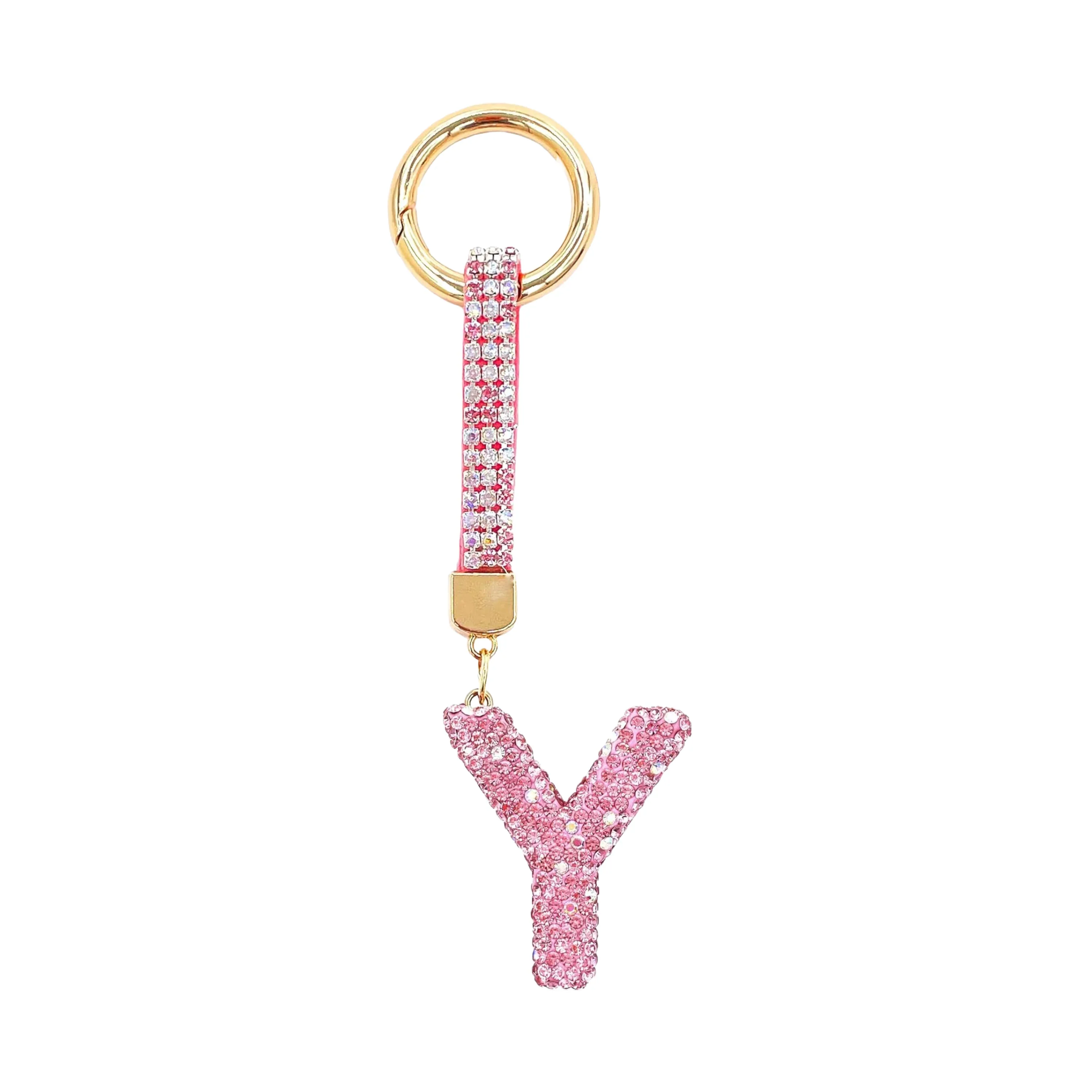 Sparkle Initial – Bag Charm (Pink) - Image 10