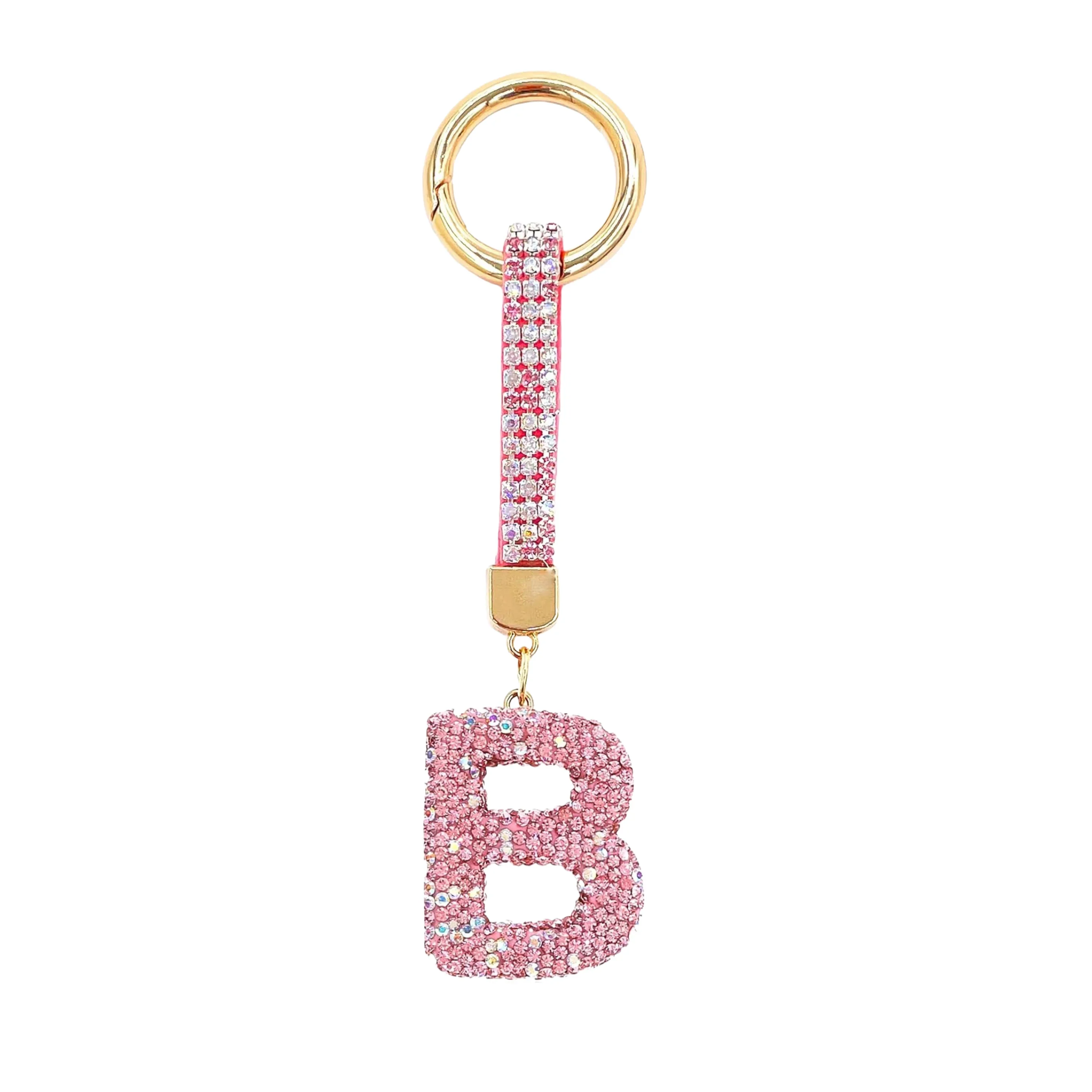 Sparkle Initial – Bag Charm (Pink) - Image 2