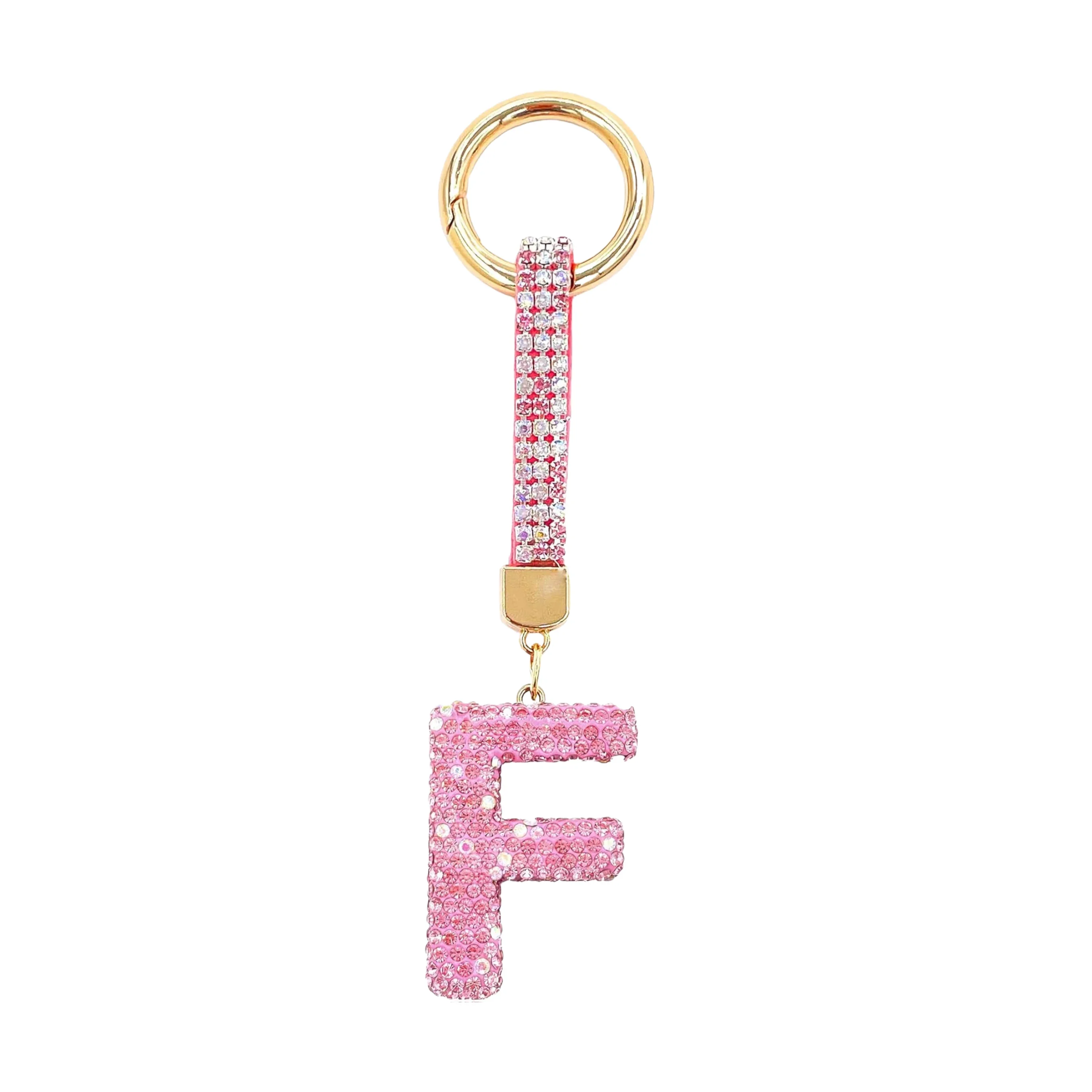 Sparkle Initial – Bag Charm (Pink) - Image 5
