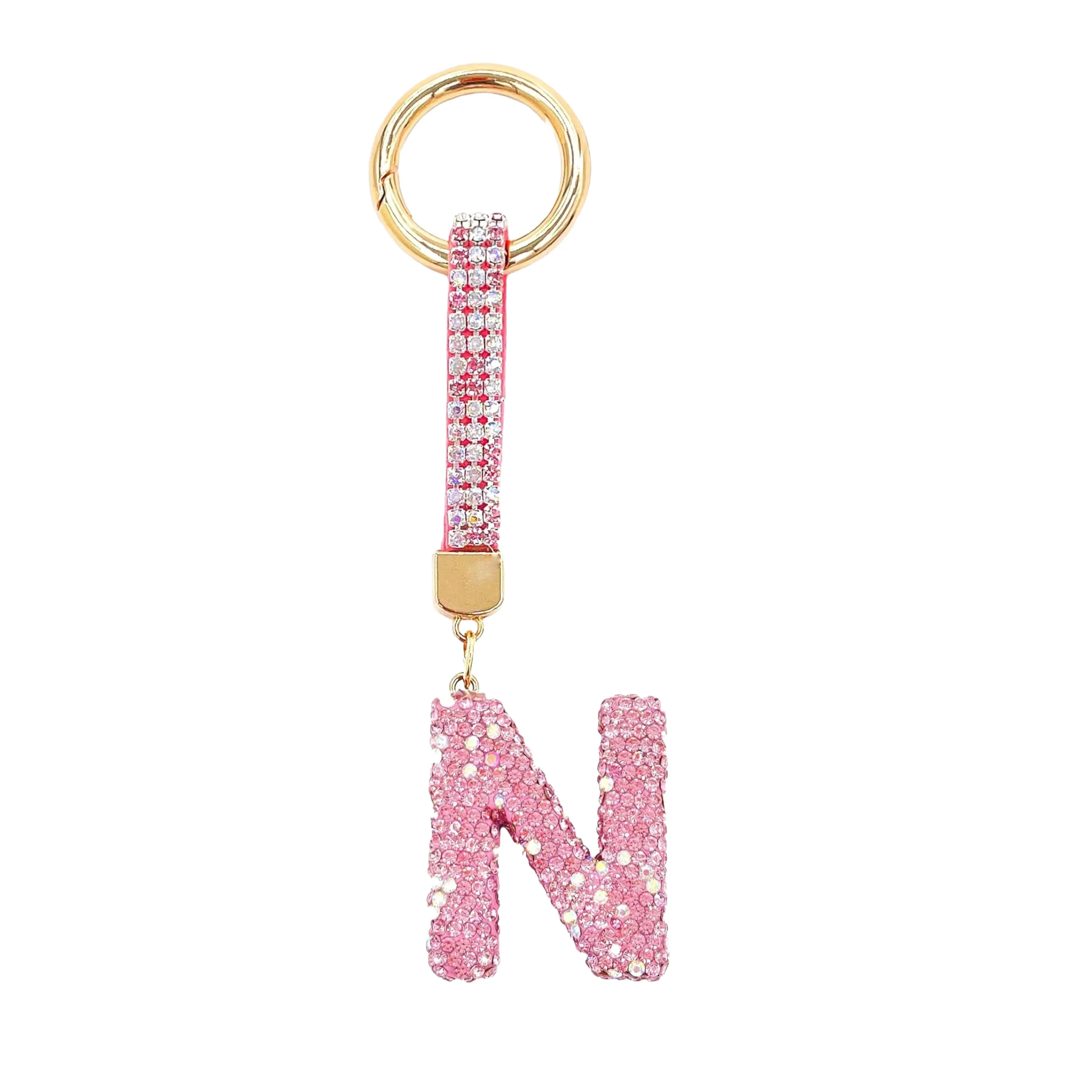 Sparkle Initial – Bag Charm (Pink) - Image 8