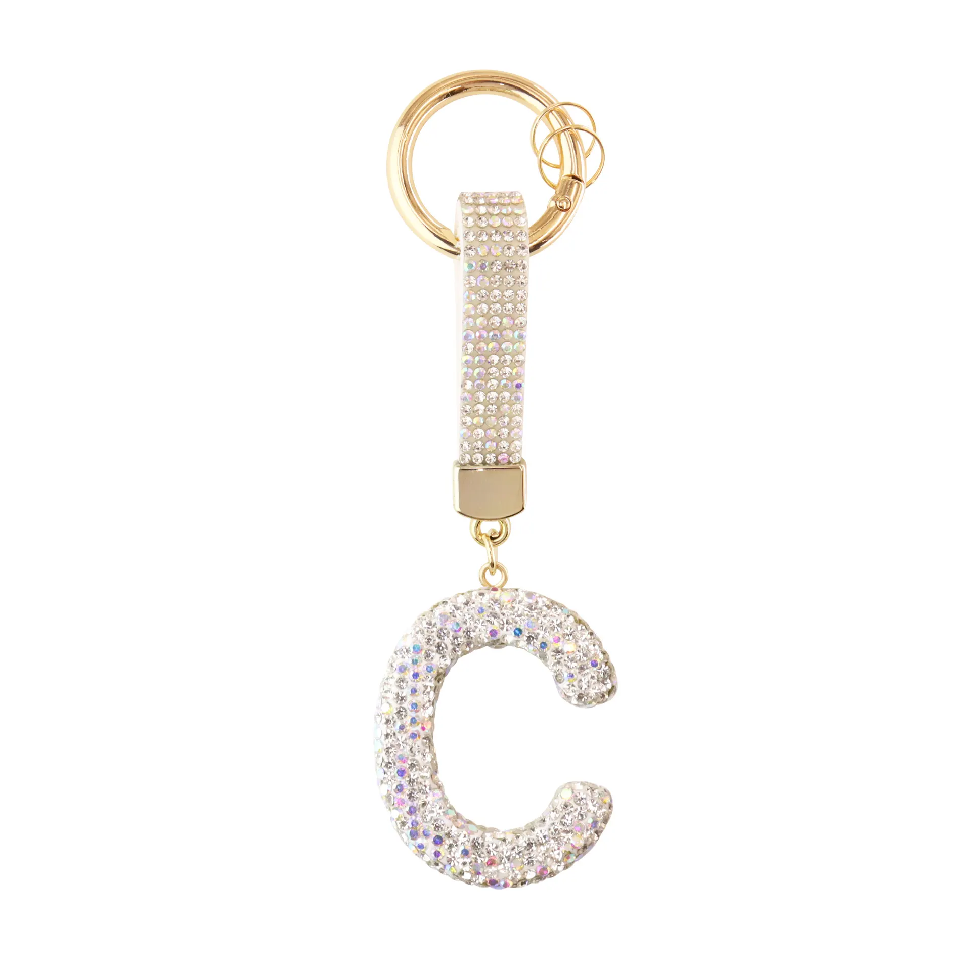Sparkle Initial – Bag Charm (Silver) - Image 3